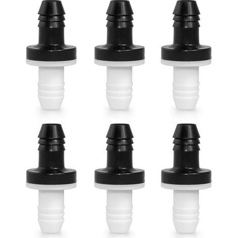 Lot de 6 Clapet anti-retour en ABS pour carburant et gaz 10 mm (1/4)