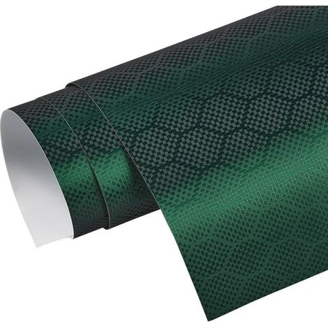 Autofolie Carbon Wabenmuster Glanz Matt Grün 75x152cm mit Luftkanälen (1/5)