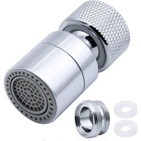 Brass Mixer Aerator, 360° Rotatable, 2 Adjustable Modes, Kitchen Mixer Strainer with Spout Adapter - For Mixers with M22 Male or M24 Female Spout (1/5)