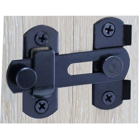 Loquet de porte de grange en acier inoxydable noir pour armoire, cave à vin et placard (1/4)
