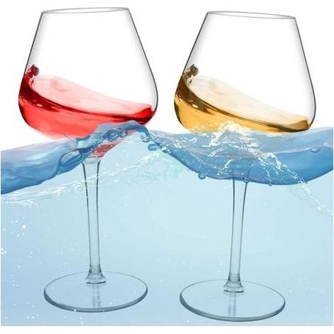 Lot de 2 Verres à Vin Flottants pour Piscine 530ml Verres à Vin Plastique en Tritan Verres a Champagne en Incassables Piscine Flottante Verre a Vin Rouge Pique-nique Verre a Vin (1/5)