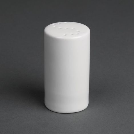 Lot de 12 salières (H)80 mm en porcelaine blanche (1/5)