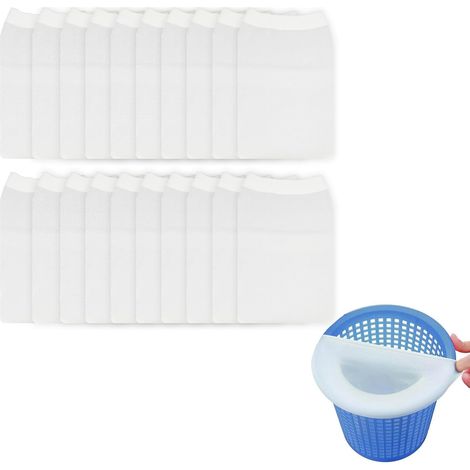 Lot de 20 Chaussettes pour Skimmer Piscine - Filtre Skimmer Piscine, Préfiltre Skimmer, Filet Skimmer Piscine, Chaussette Skimmer de Surface, Accessoires de Nettoyage pour Une Eau Claire et Propre (1/5)