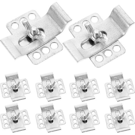 Kit de réparation pour comptoir (10 pièces) : clips de fixation pour évier sous plan, support de lavabo, pinces de serrage. (1/5)