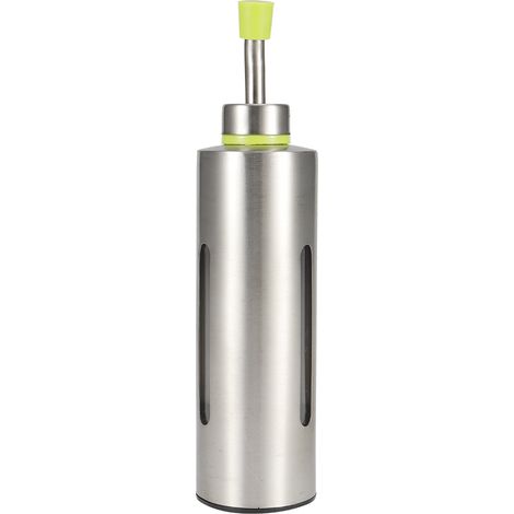 Distributeur Huile Vinaigre - Bec Verseur Anti-Goutte - Fenêtre Visible Niveau - Acier Inoxydable - 1 Pièce (1/5)