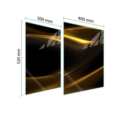 PLACA PROTECTORA DE VIDRIO PARA ESTUFA 70x52 ORO (1/5)