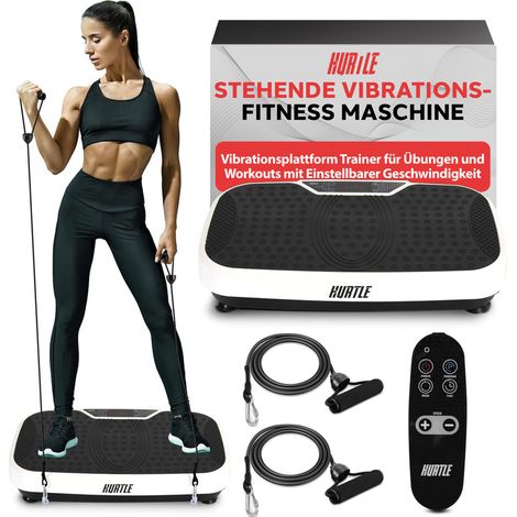 Hurtle Vibrationsplatte, 40 Stufen, Ganzkörpertraining, Weiß (1/5)