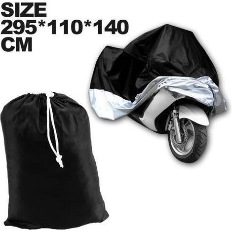 [295x140x110cm] Eau Motorcycle Resistent UV Housse de protection anti-poussière pour Yamaha motos Harley-Davidson