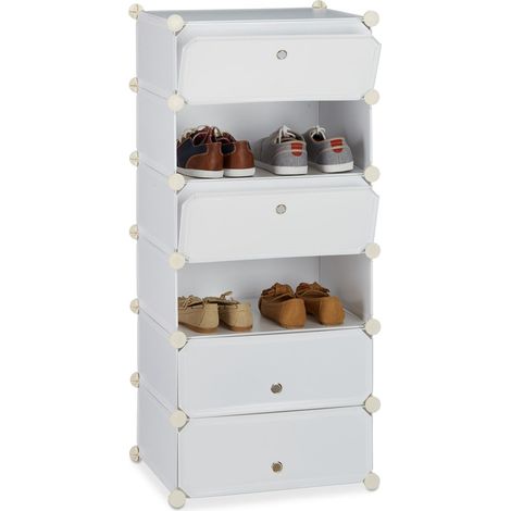 6 compartment shoe cabinet
