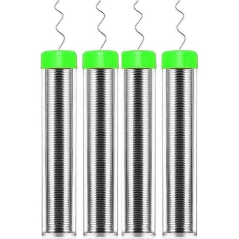 Lot de 4 bobines de soudure de 0,8 mm, noyau de colophane sans plomb, soudure, flux, soudure pour la réparation de composants de soudure électrique et le bricolage (1/3)