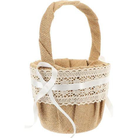 délicat en jute pour demoiselle d honneur orné de dentelle (1/5)