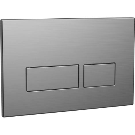 Orbit Square Dual Button Toilet Flush Plate - Gunmetal