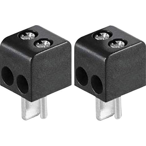 BKL Electronic 0205018 Lautsprecher-Steckverbinder Stecker, gerade Polzahl: 2  Schwarz 2 St.