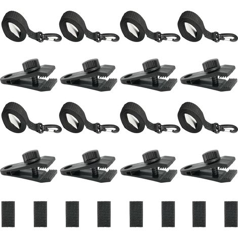 Set di 8 cinghie di fissaggio e morsetti per avvolgitori per coperture per piscine, accessori per avvolgitori per coperture solari, set di ruote per ombrelloni, cinghie di serraggio per coperture per (1/5)