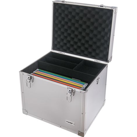 HMF 14812-02 Hängeregister Box, Alukoffer für DIN A4 Hängemappen, 41 x 33 x 36 cm (1/5)