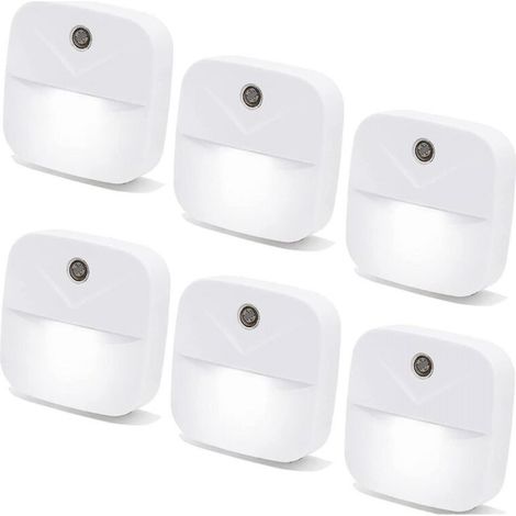 6er-Pack LED-Nachtlichter zum Einstecken, intelligente Nachtlichter mit europäischem Stecker für Dämmerungssensoren bis Morgengrauen (1/4)