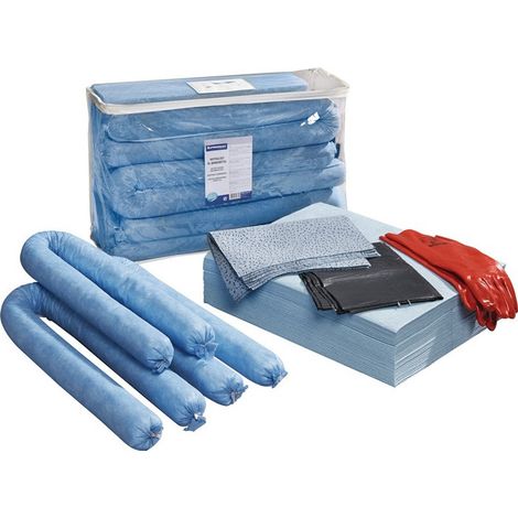 Juego de aceite de emergencia, 50 piezas con guantes, aglutina un máximo de 50l PROMAT CHEMICALS