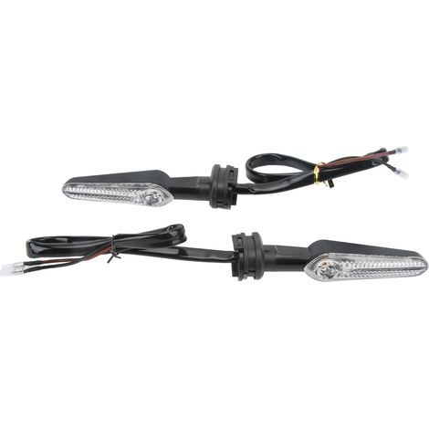 Ortviai Feux de clignotant moto LED ambrés 12 V – Lot de 2 pour Yamaha YZF R15, R25, R3, R1, R6, R7, R9, MT-125, MT-25, FZ, XSR
