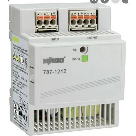 Wago 787-1212 Single-phase primary switching power supply 24VDC 2.5A led dc ok