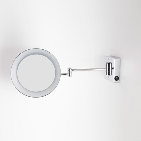 Miroir grossissant x3 à LED alimentation direct IP23 Discolo double bras argent - Koh-I-Noor C352KK3 (1/5)