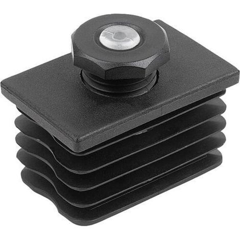 KIPP Justierstopfen mit Gleitschutzeinsatz Form C 60 x 40 mm rechteckig (1/3)