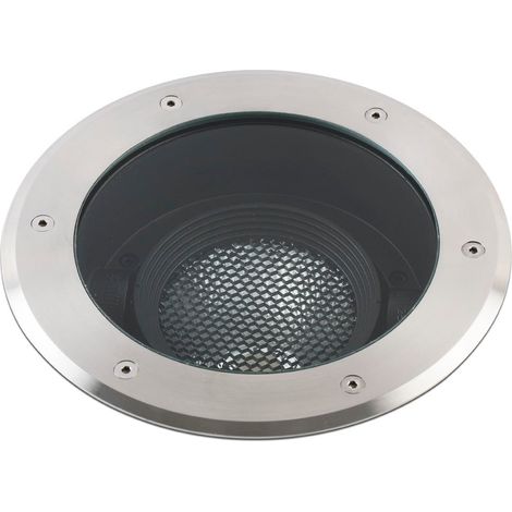 GEISER Bodeneinbauleuchte satinierter Edelstahl und schwarz matt von FARO 70306