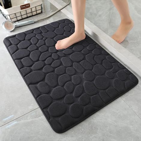 Tapis De Bain - Mousse À Mémoire De Forme - Non Glissant - Lavable En Machine - Pour Salle De Bain Chambre Et Pièces Humides - 40x60 cm (1/5)