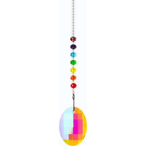 Pendentif En Cristal - Prisme Arc-En-Ciel Découpé - Décoration Lumineuse Pour Lustre Et Fenêtre - Lot De 1 Pièce (1/5)