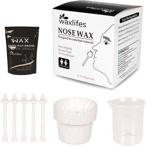 Nose Hair Removal Nose Wax Applicators Wax Beans Kit Safe for Men & Women (1/5)