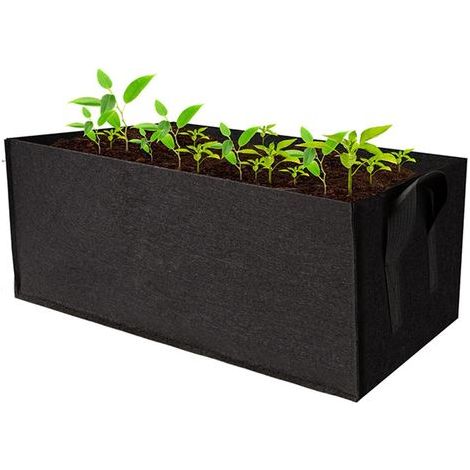 Sacs de culture rectangulaires avec poignées en feutre respirant pour carottes, oignons, herbes, fleurs, légumes, 503020cm 1pc (1/5)
