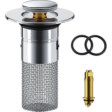 Filtre Evier Cuisine,2024 New Tamis Cuisine,Filtre Evier,Bonde Lavabo Universel, Bouchon de Lavabo Pop-Up, Flitre de Vidange Anti-Blocage avec Panier-Filtre Amovible (1 Pcs) (1/5)
