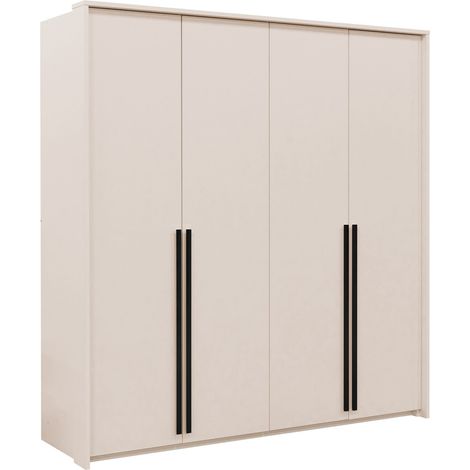 Armario Calcalo 101, Beige, 217x205x65cm, Puertas de armario: Con bisagras, Número de estantes: 0 (1/3)