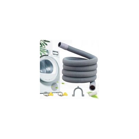Tuyau de vidange pour machine à laver, Flexible d'évacuation universel, y compris support et colliers de serrage, Rallonge de tuyau(2 M) (1/5)
