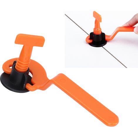 Ensemble de 126 outils de nivellement et d'ajustement de carrelage + outils de positionnement en plastique en forme de croix pour carrelage de sol et mural (1/5)