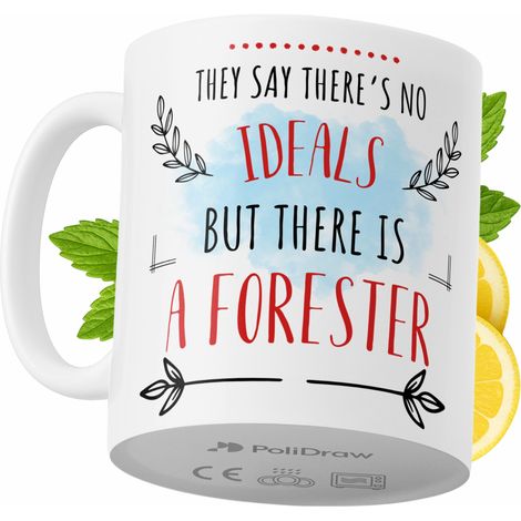 Lustige Kaffeetasse mit witzigem Textdesign für Förster – ideal für Geburtstage, Namenstage, Feiertage und besondere Anlässe. Hochwertige Tasse für Zuhause, Büro und Arbeit. Farbe: Weiß, 330 ml.