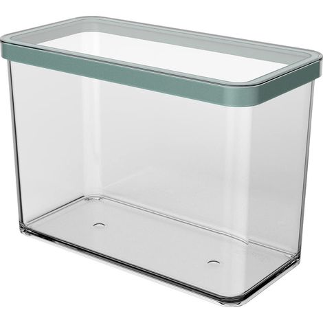 Rotho Loft - Barattolo rettangolare da 2,1 l, con coperchio e guarnizione, in plastica alimentare (PP), senza BPA, 2,1 l, 20,0 x 10,0 x 14,2 cm (1/3)