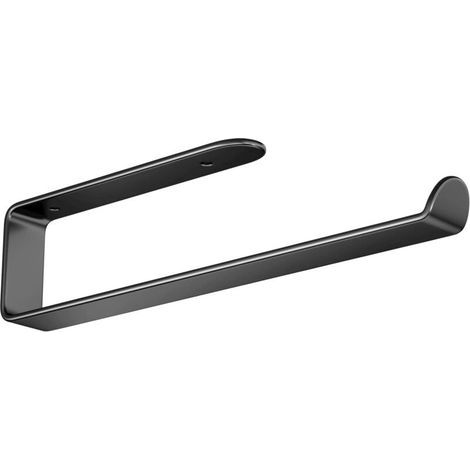 Porte Sopalin Mural Noir, 295 mm Porte Essuie Tout Mural Auto-Adhésif ou à Percer, Support Sopalin Space en Aluminium pour Cuisine, Salle de Bain, Placards, Vertical ou Horizontal, Noir (1/5)