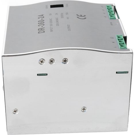 360-W-24-V-DIN-Schienennetzteil, 100–120 V/200–240 V AC/DC-Wandler, wasserdichtes Industrienetzteil, Schalttransformator für Schaltschränke (1/5)