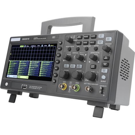 Oscilloscope numérique à mémoire DSO2C10 100 MHz 2 canaux 1 GSa/s Outil de maintenance électronique Prise UE 100-240 V (1/5)