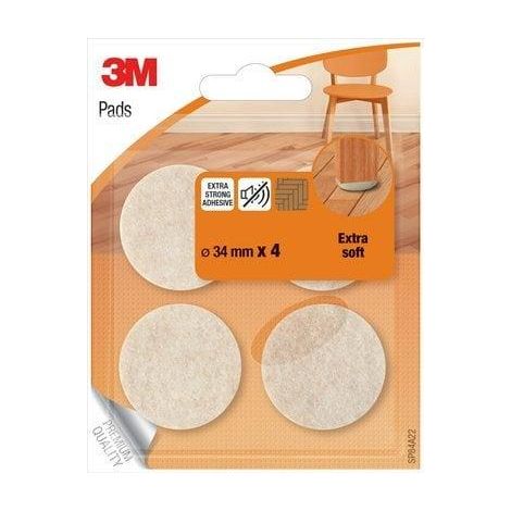 Set di 4 feltri adesivi in lana, SCOTCH, diam. 35mm, beige SCOTCH