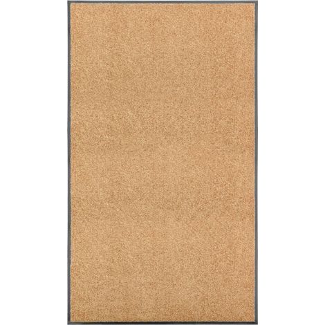 Paillasson lavable d'entrée, Tapis de Porte,Tapis Entrée Intérieur Crème 90x150 cm MKS23494 (1/5)