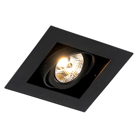 Modern Recessed Spotlight Black Adjustable - Oneon 70
