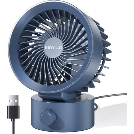 Petit ventilateur de bureau USB silencieux, contrôle de la vitesse en continu pour la maison, le bureau, le dortoir, le bureau, le voyage, refroidissement personnel ultra silencieux (1/5)