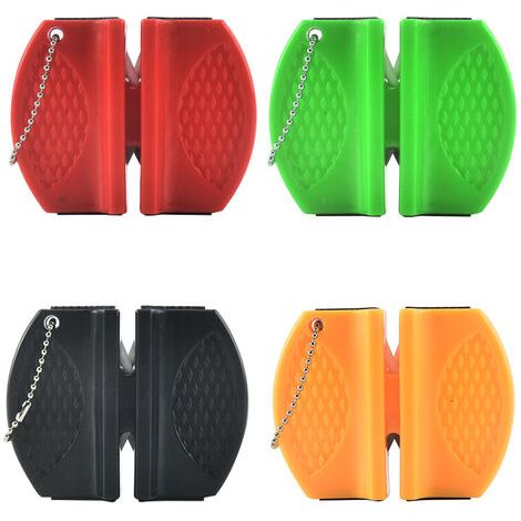 4 pièces aiguiseur de Couteau Mini Tige en céramique Couteau aiguiseur de Pierre à aiguiser Portable Type Camping Poche affûtage Couteaux Pierre Useful and Fashion