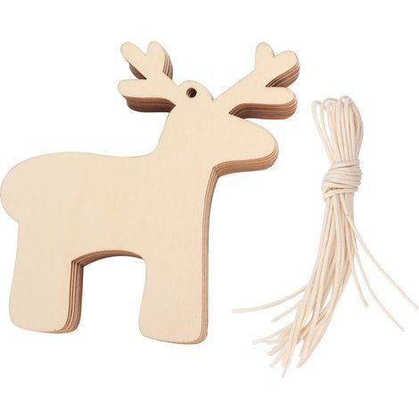 Weihnachtsbaum-Anhänger DIY Bastelset Hängende Ornamente Heimdekoration 10 Stück (Rentier 10 cm) (1/5)