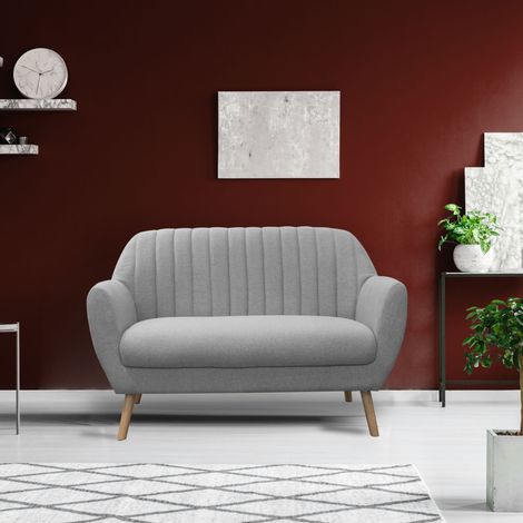 Canapé - HOME DECO FACTORY - Sofia - Tissu - Gris (1/5)