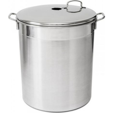 Stérilisateur de bocaux en inox 37L – Capacité 12 bocaux 1L – Tous feux sauf induction – Couvercle avec trou pour thermomètre – Guillouard