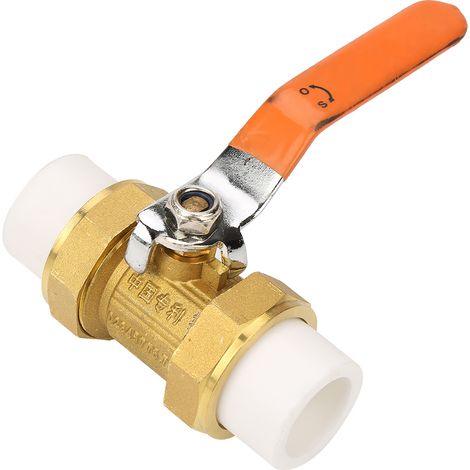 Vanne à bille en laiton avec raccord double thermofusible PPR 1" BSP DN25 (1/5)