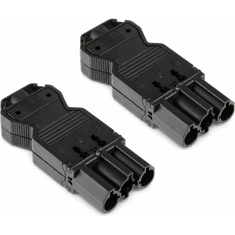GST18 Lot de 2 distributeurs de sortie de système de distribution d'énergie compatibles avec les connecteurs de passage GST18, pour éclairage LED et bandes lumineuses, femelles (1/5)