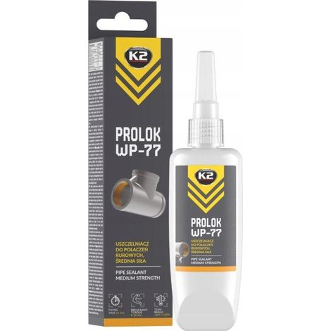 Carmotion Prolok WP-77 Sigillante per giunti di tubi 50ml, giallo, ad alta resistenza, ideale per prevenire le perdite, applicabile su tubi e raccordi de idraulici